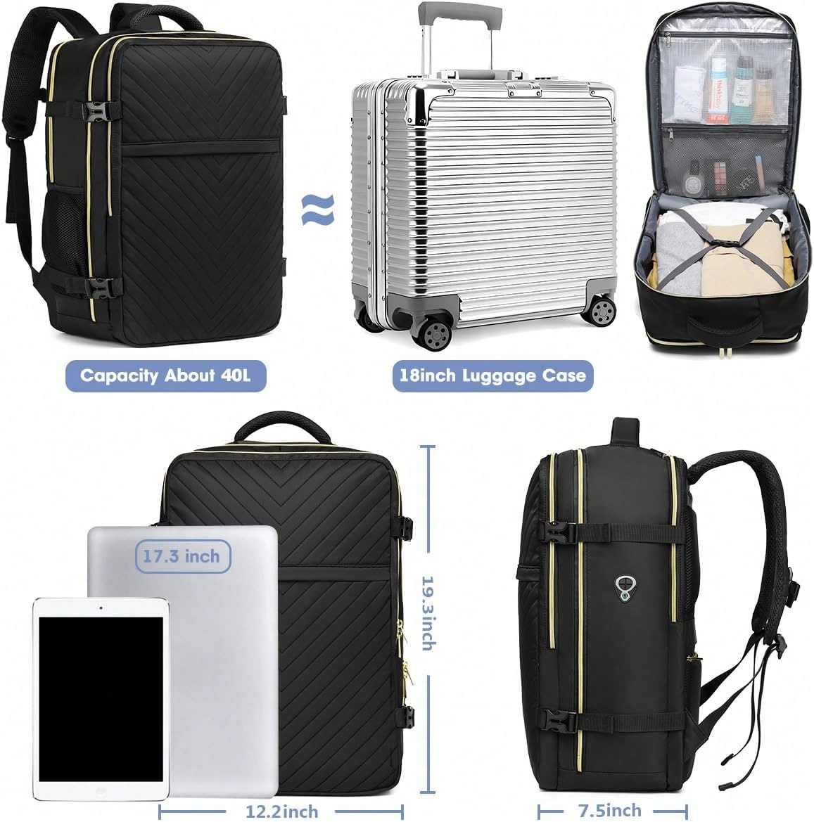 حقيبة ظهر كبيرة للسفر - معتمدة - مراجعة Laptop Bag وسعره