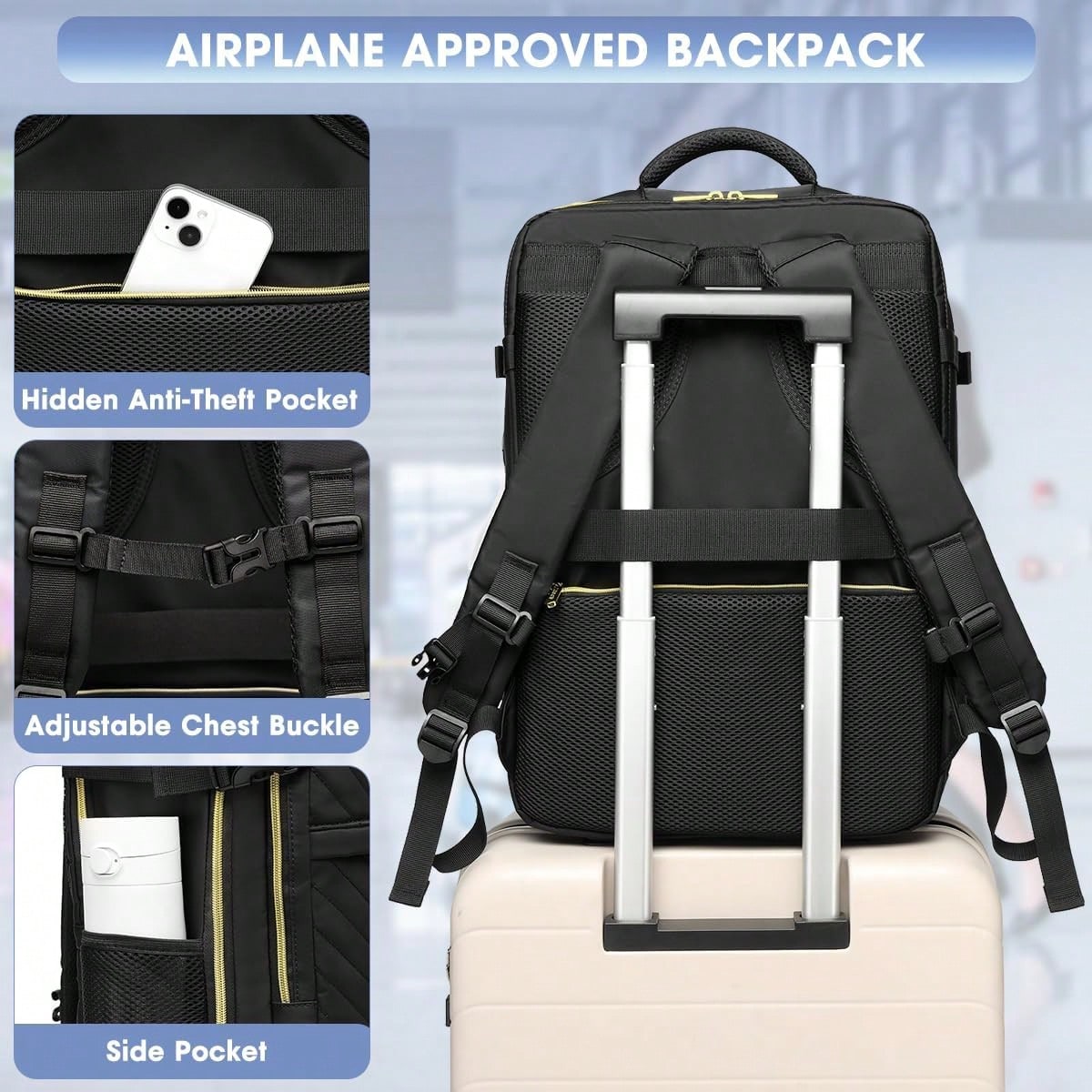 حقيبة ظهر كبيرة للسفر - معتمدة - مراجعة Laptop Bag وسعره