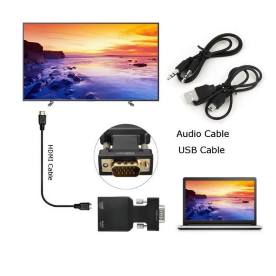 محول VGA إلى HDMI 1080P ذكر إل - مراجعة Hdmi Cable وسعره