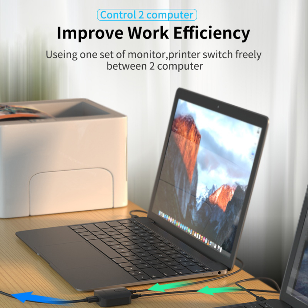 صندوق مفاتيح USB KVM مزدوج ، 2 - مراجعة Laptop Mouse وسعره