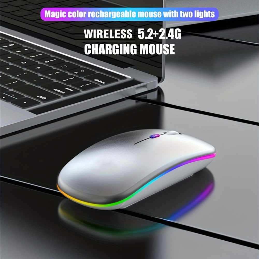 ماوس لاسلكي RGB قابل لإعادة ال - مراجعة Laptop Mouse وسعره
